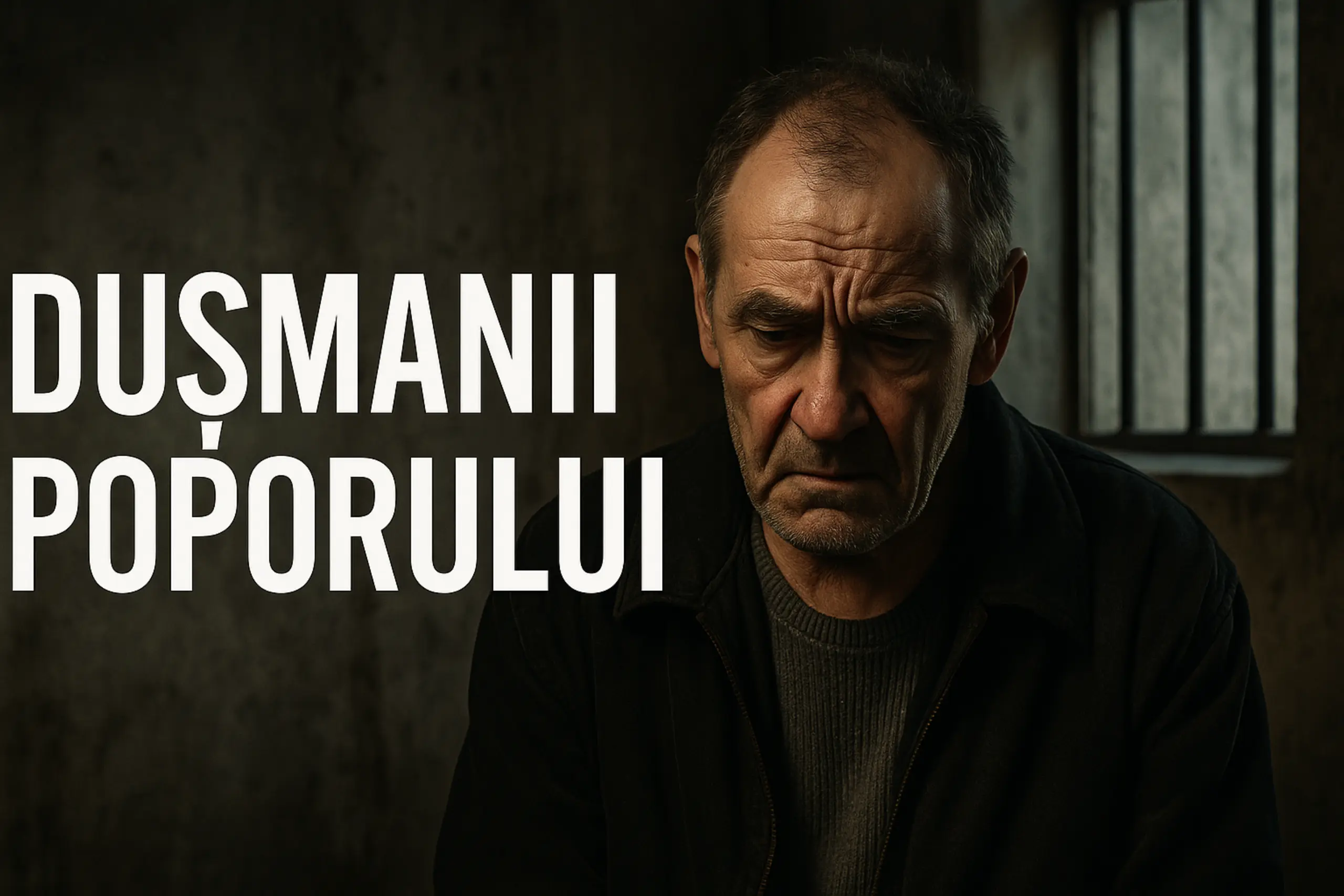 Bărbat în vârstă într-o cameră întunecată – imagine simbolică pentru dușmanii poporului