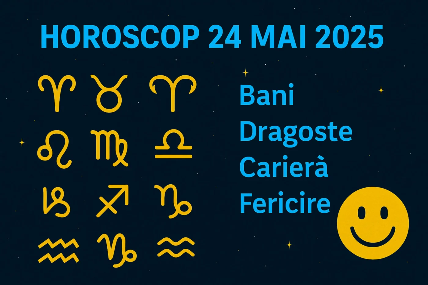 Horoscop 24 mai 2025 – Zodii, Bani, Dragoste, Carieră, Fericire